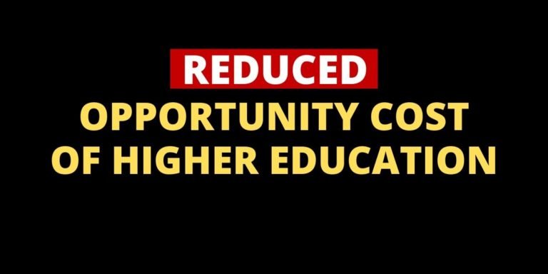 reduced opportunity cost