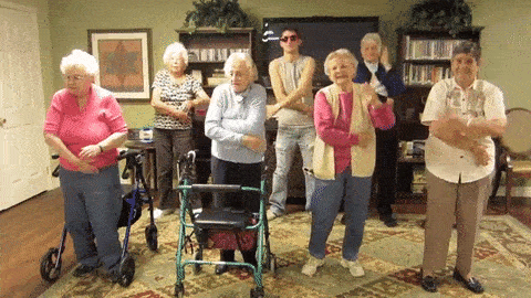 elderly dancing