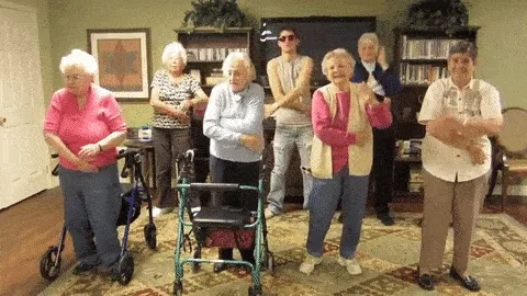 elderly dancing