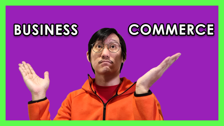 Man deciding between business or commerce